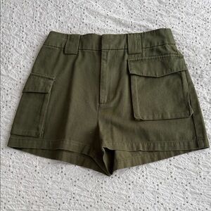 Aritzia Olive Green Women's Cargo Shorts